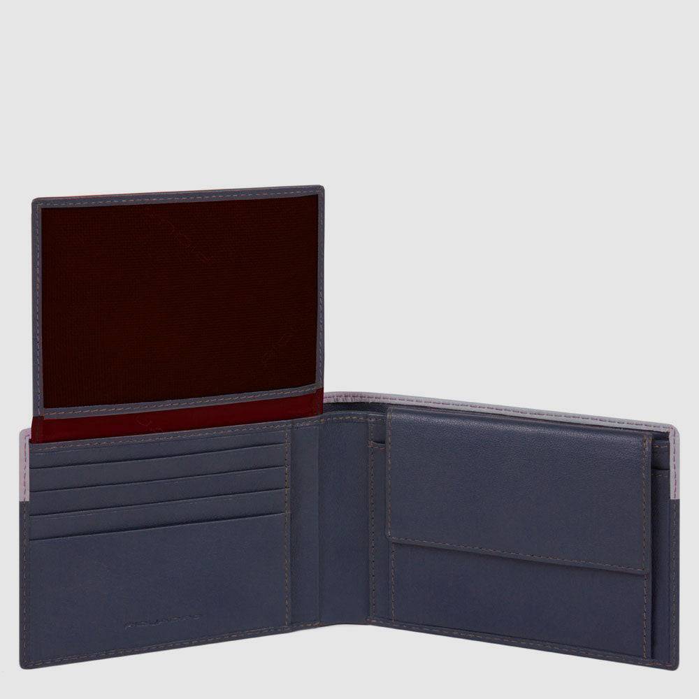 Piquadro Men’s wallet with flip up ID window, coin pocket Fino Al -60%