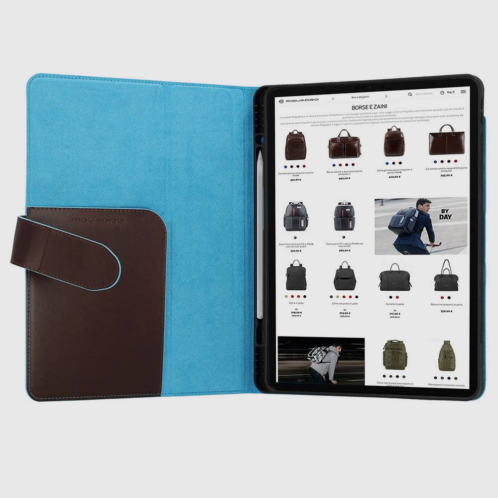 Piquadro iPad®Pro 12,9" stand up leather case Shopping Online