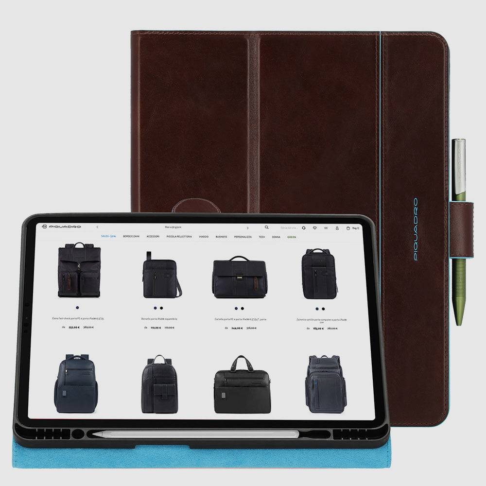 Piquadro iPad®Pro 12,9" stand up leather case Shopping Online