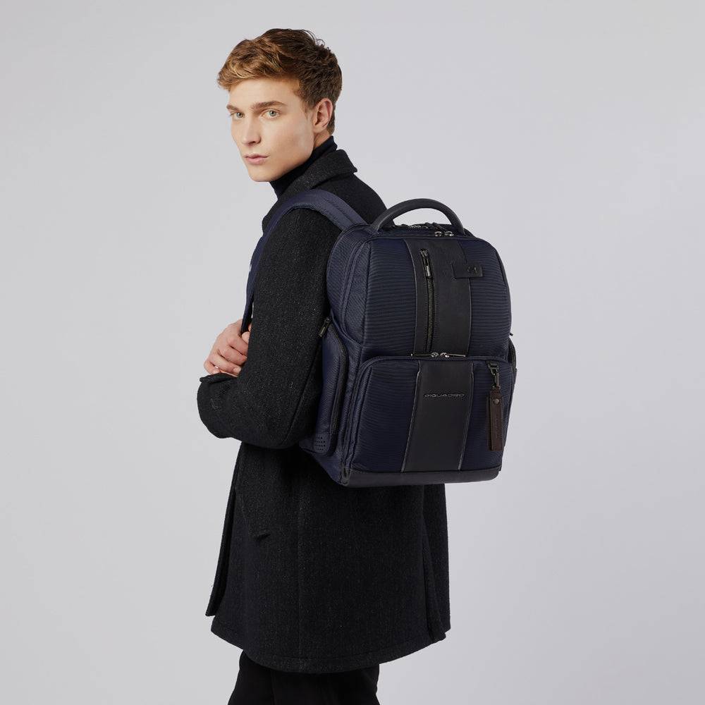Piquadro PC and iPad backpack in recycled fabric with CONNE Vendita Economica