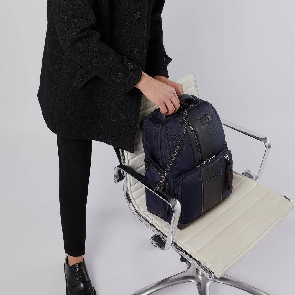 Piquadro PC and iPad backpack in recycled fabric with CONNE Vendita Economica