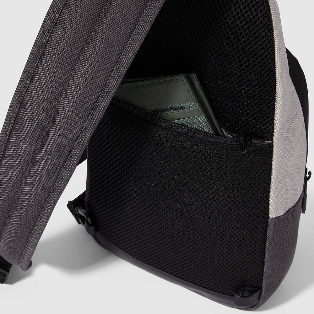 Piquadro Mono sling bag for iPad®mini in recycled fabric Promozione