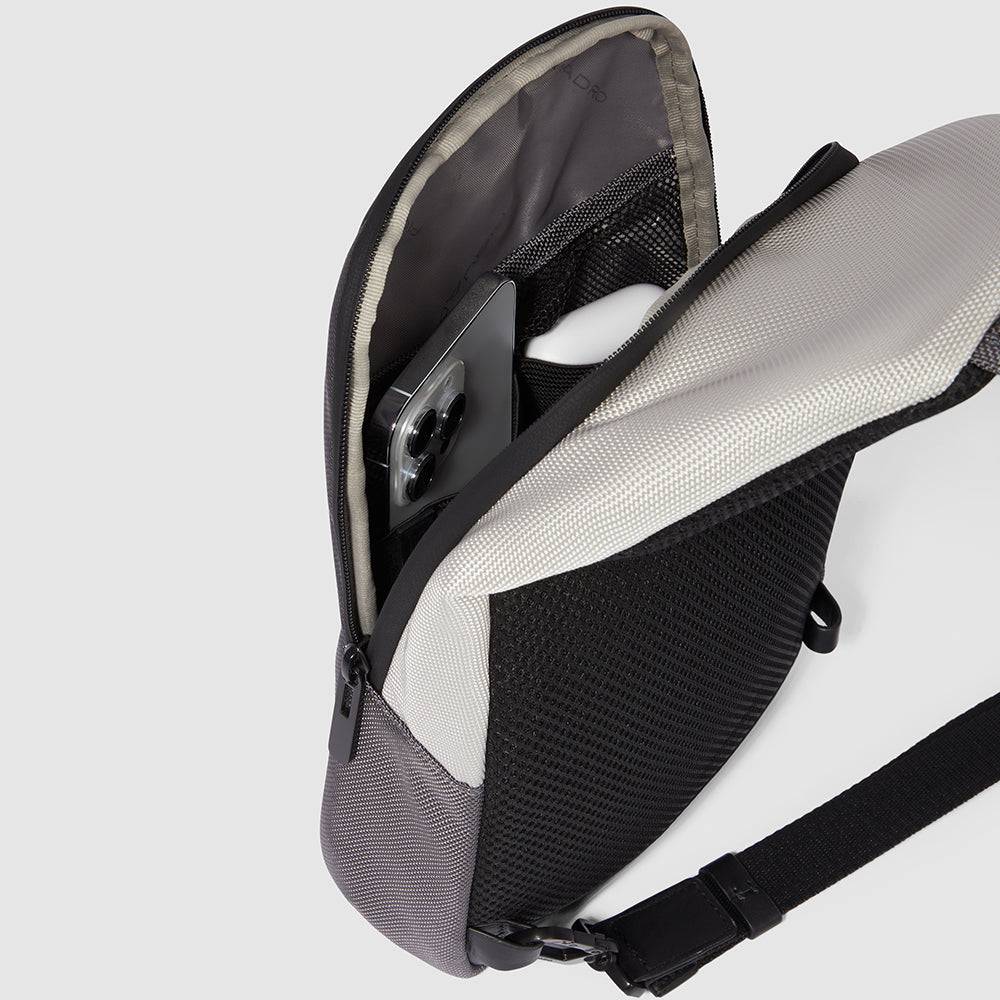 Piquadro Mono sling bag for iPad®mini in recycled fabric Promozione