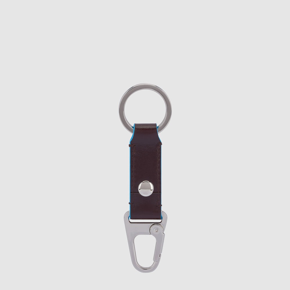 Piquadro Two-ring keychain with carabiner hook Convenienza
