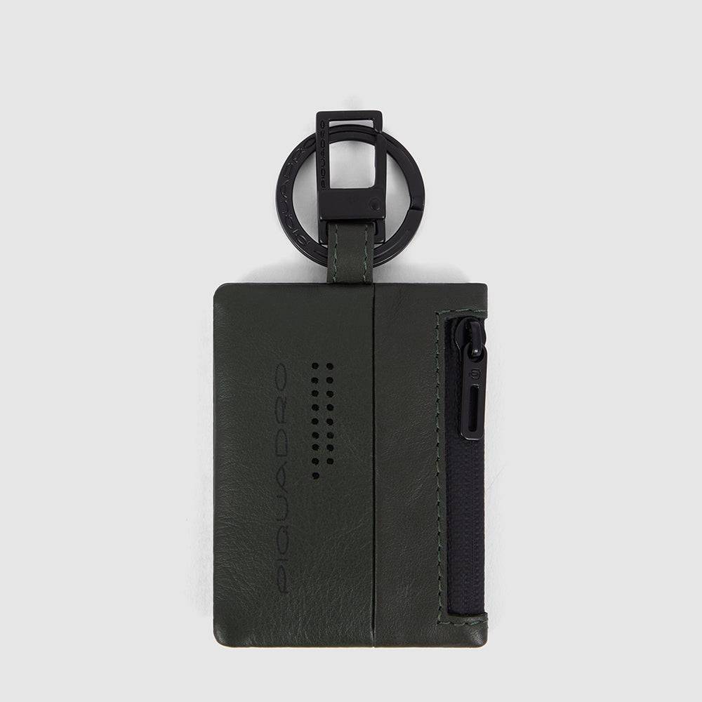 Piquadro Keychain with CONNEQU and side zipped pocket Vendita Calda