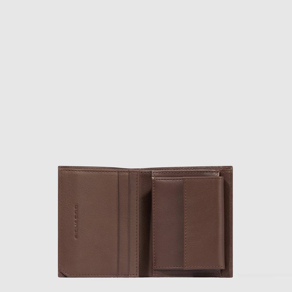 Piquadro Vertical men’s wallet with coin pocket Spedizione Gratuita
