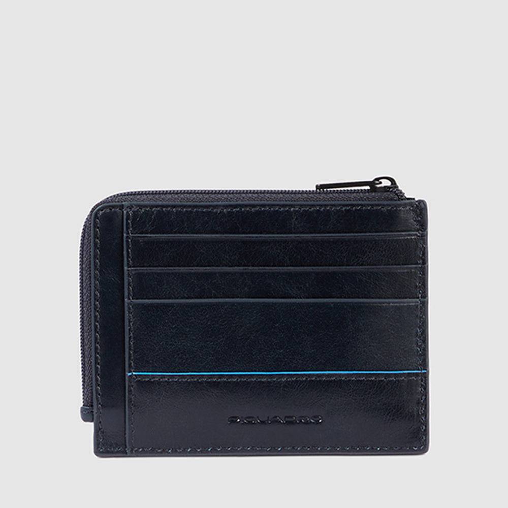 Piquadro Zipper coin pouch with document holder In vendita