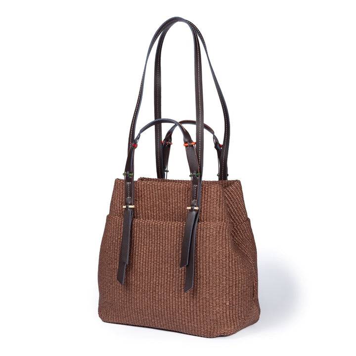 Roberta Gandolfi Fernanda Tote in rafia con finiture in pelle di vitello a doppia portabilità mano o shopping Fino al 55% di sconto