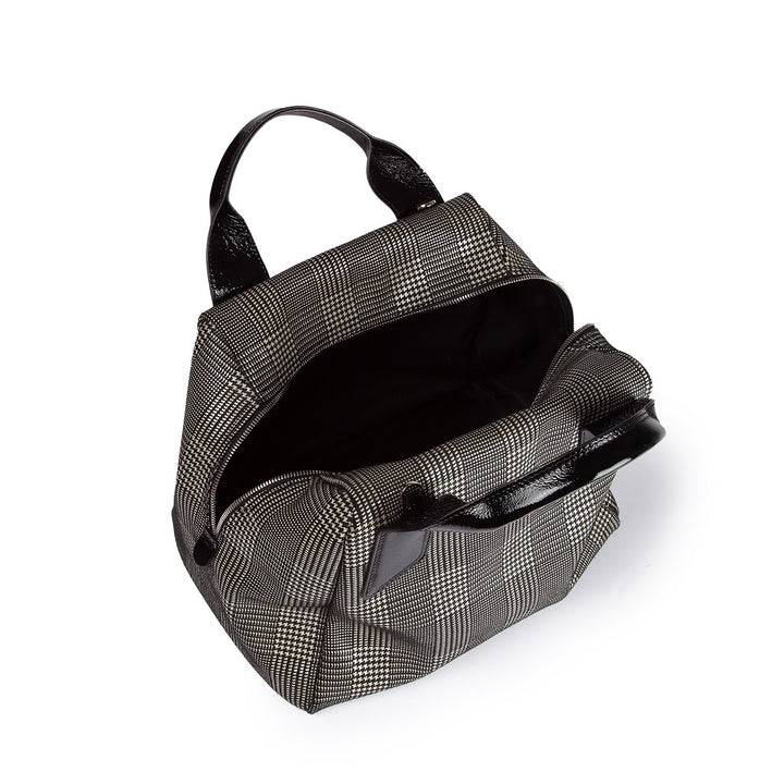 Roberta Gandolfi Arianna Boston in pelle stampa tartan con tracolla staccabile e regolabile Qualità Garantita