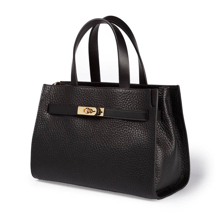 Roberta Gandolfi Frida Handbag in pelle martellata con tracolla logata in tessuto regolabile Negozi Online