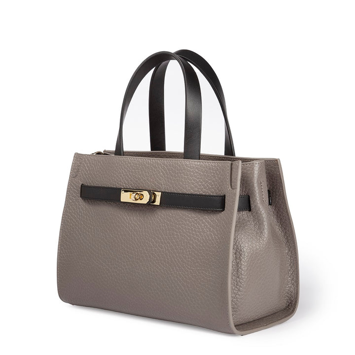 Roberta Gandolfi Frida Handbag in pelle martellata con tracolla logata in tessuto regolabile Consegna Veloce