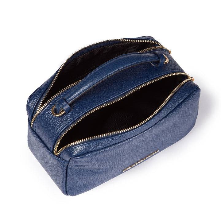 Roberta Gandolfi Brigida camera borsa in pelle con doppio scomparto e tracolla in catena dorata con spallaccio protettivo in pelle Offerta