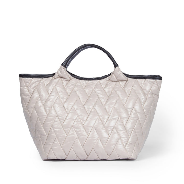Roberta Gandolfi Joy Puffy borsa trasformabile 5 modelli in 1 in tessuto antigoccia finiture in pelle di vitello e tracolla staccabile In Vendita