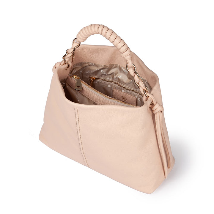 Roberta Gandolfi Amina large borsa a mano in pelle con manico tubolare fasciato e tracolla staccabile Vendite Flash