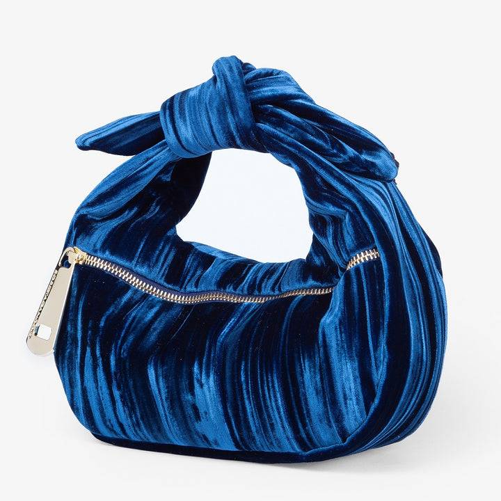 Roberta Gandolfi Bunny Velvet borsa a mano con tracolla staccabile in velluto plissè Italia
