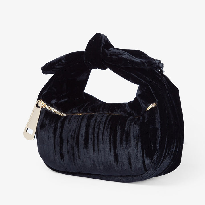 Roberta Gandolfi Bunny Velvet borsa a mano con tracolla staccabile in velluto plissè Negozi Online