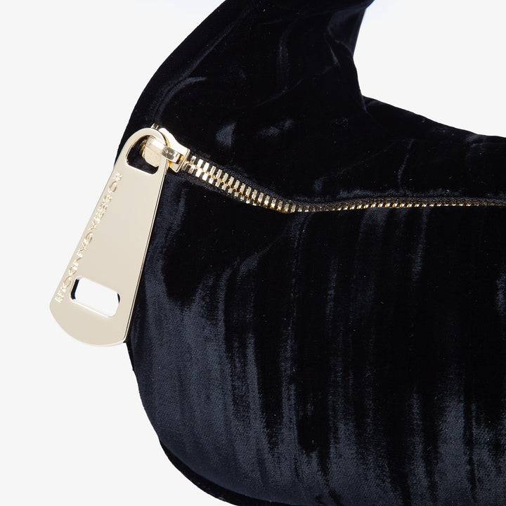 Roberta Gandolfi Bunny Velvet borsa a mano con tracolla staccabile in velluto plissè Negozi Online