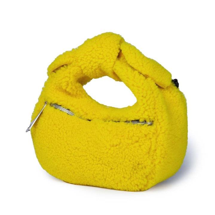 Roberta Gandolfi Bunny Teddy mini bag in shearling con tracolla in pelle staccabile Promozione Limitata