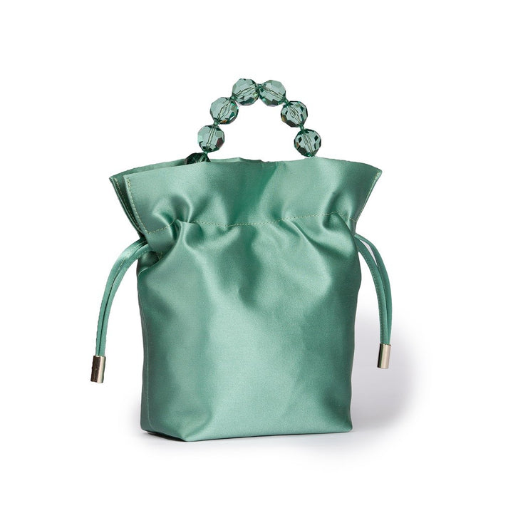 Roberta Gandolfi Sirenetta Tulip mini secchiello in raso di seta e manico gioiello Shopping Online