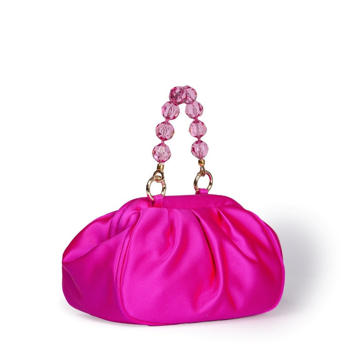 Roberta Gandolfi Sirenetta Puffy mini bag in raso di seta e manico gioiello Convenienza