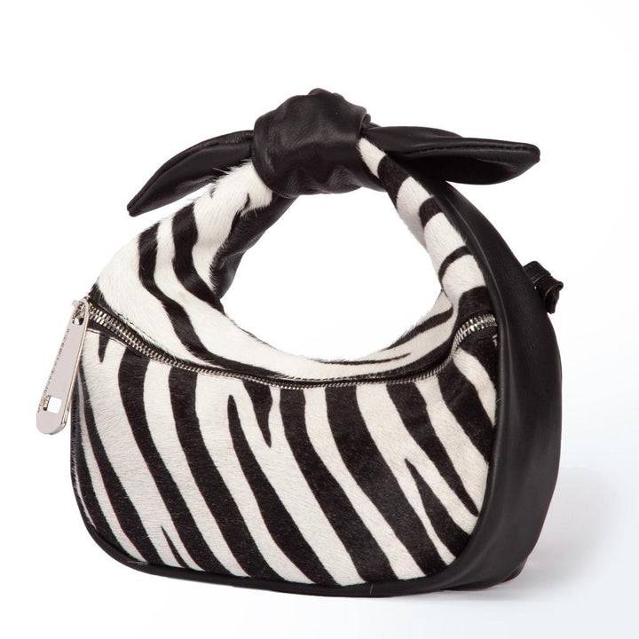 Roberta Gandolfi Bunny Pony mini bag in pony stampa animalier e finiture in pelle di vitello con tracolla staccabile Saldi