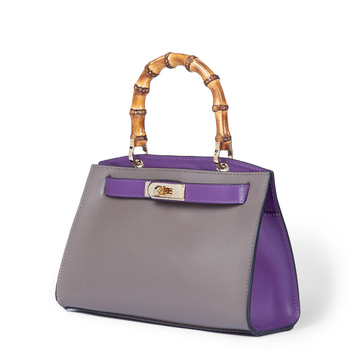 Roberta Gandolfi Lola small borsa in pelle con manico in vero legno di bambù e tracolla staccabile Hotsell