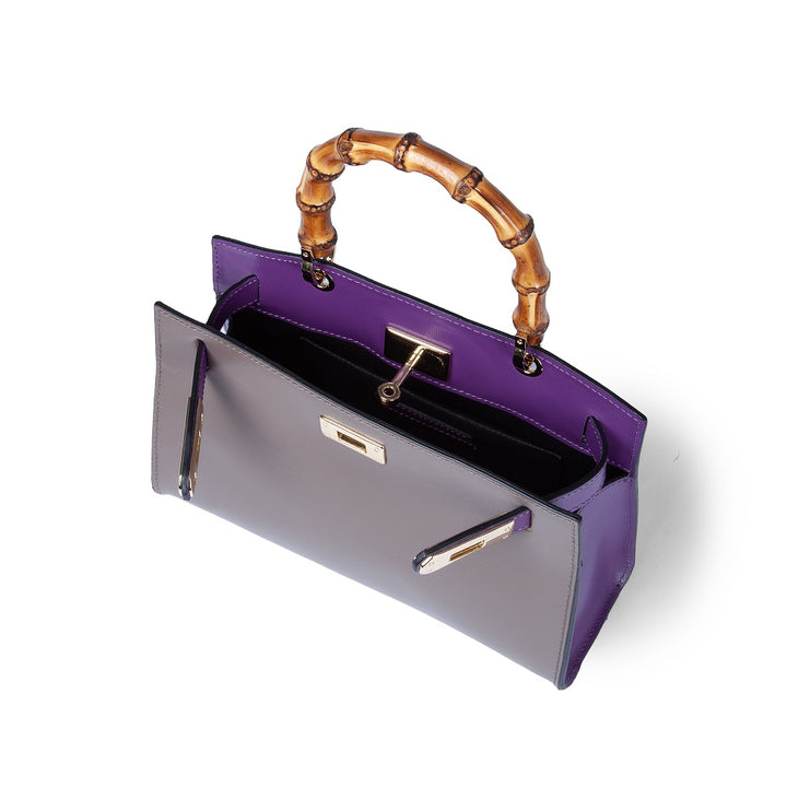Roberta Gandolfi Lola small borsa in pelle con manico in vero legno di bambù e tracolla staccabile Hotsell