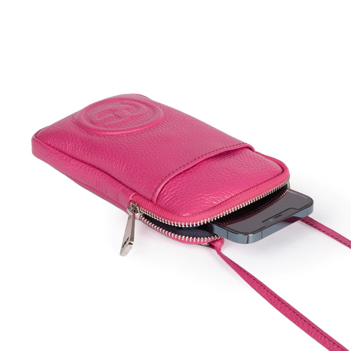 Roberta Gandolfi RG Phone holder in pelle di vitello con tracolla staccabile e regolabile Vendita Calda