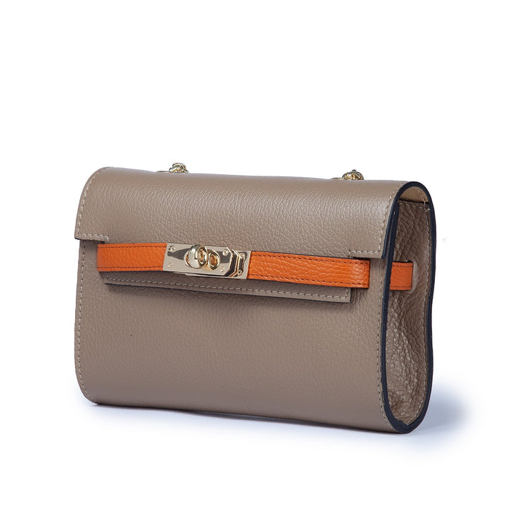 Roberta Gandolfi Chiara tracollina crossbody con chiusura girello e tracolla in catena Negozio