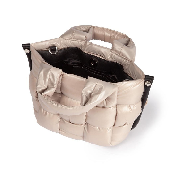 Roberta Gandolfi Greta Mini borsa in tessuto antigoccia imbottita ed intrecciata a mano con finiture in pelle In Saldo