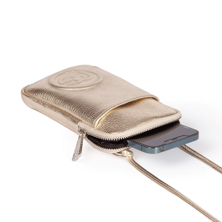 Roberta Gandolfi RG Phone holder in pelle di vitello con tracolla staccabile e regolabile Soddisfazione Garantita