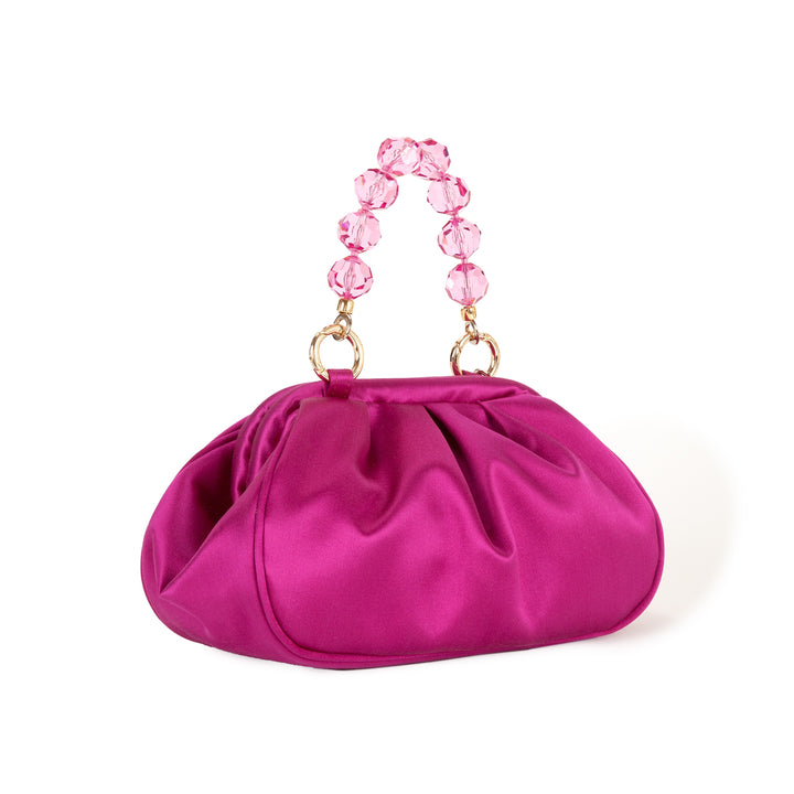 Roberta Gandolfi Sirenetta Puffy mini bag in raso di seta e manico gioiello Negozi Online