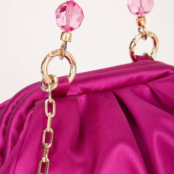 Roberta Gandolfi Sirenetta Puffy mini bag in raso di seta e manico gioiello Negozi Online