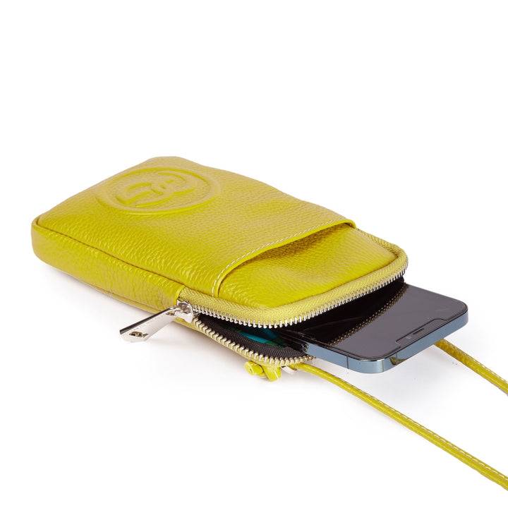 Roberta Gandolfi RG Phone holder in pelle di vitello con tracolla staccabile e regolabile Novità