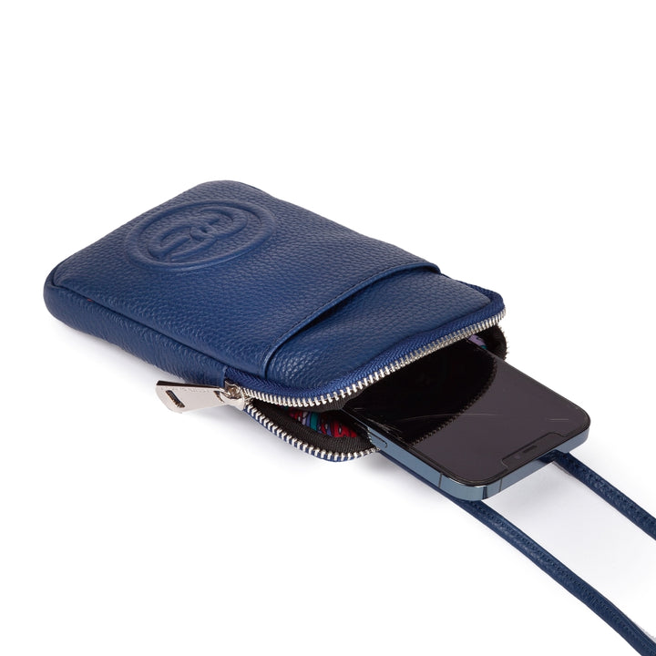 Roberta Gandolfi RG Phone holder in pelle di vitello con tracolla staccabile e regolabile Presa