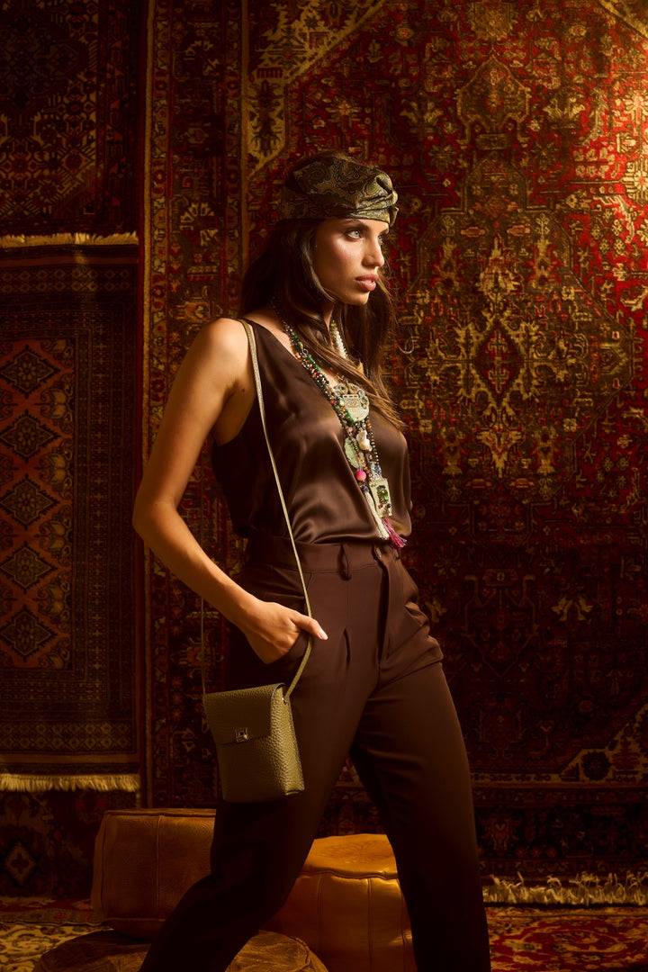 Roberta Gandolfi Elodie minibag and phoneholder in pelle con pratica tasca esterna e tracolla regolabile Online