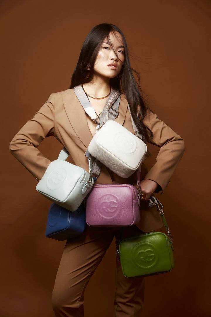 Roberta Gandolfi Roberta Pelle camera e crossbody in pelle con doppio scomparto e tracolla staccabile Offerte