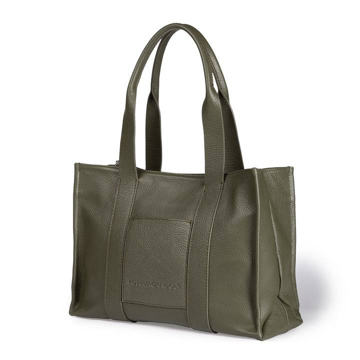 Roberta Gandolfi Tessa shopping in pelle con charms colorato e pratica tasca esterna Spedizione Gratuita