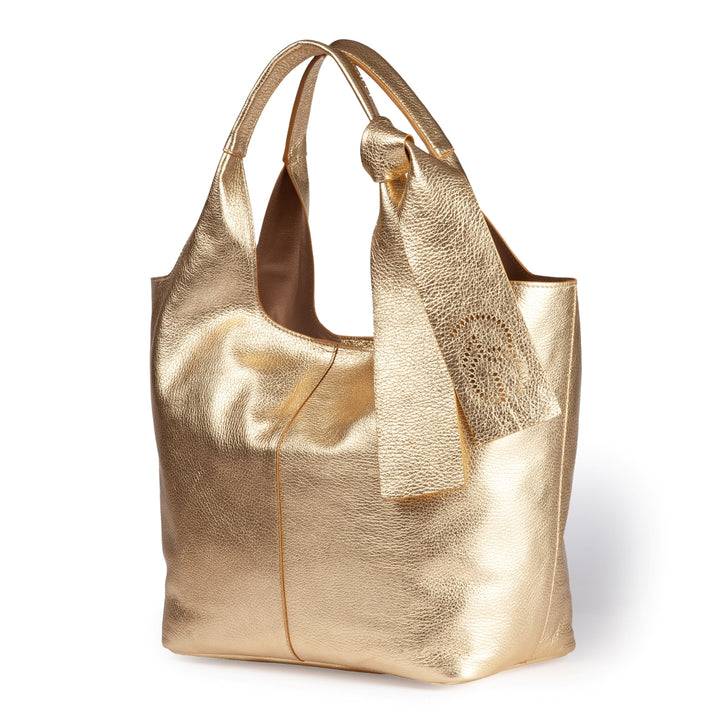 Roberta Gandolfi Maia Tote borsa hobo in pelle martellata Negozio