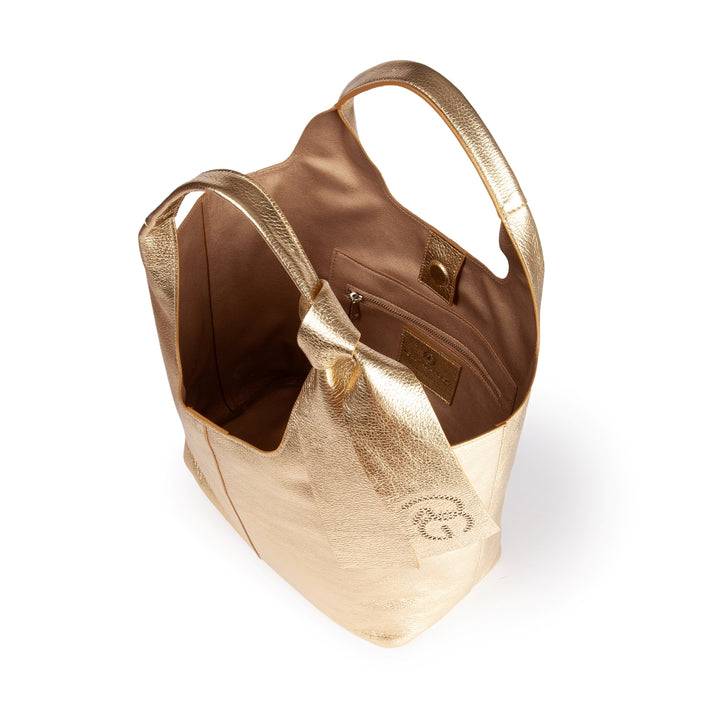 Roberta Gandolfi Maia Tote borsa hobo in pelle martellata Negozio