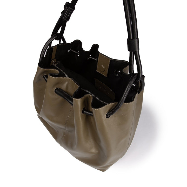 Roberta Gandolfi Gisella Large borsa con doppia portabilità mano o spalla in morbido vitello In Linea