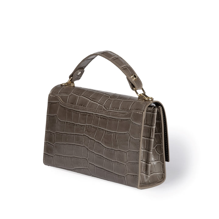 Roberta Gandolfi Nicole cocco compact crossbody borsa in pelle stampa cocco con tramezza interna e tasca esterna con tracolla staccabile e regolabile Ultimi due giorni