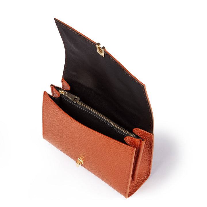 Roberta Gandolfi Elodie compact crossbody borsa in pelle con tramezza interna e tasca esterna con tracolla staccabile e regolabile Vendita Calda