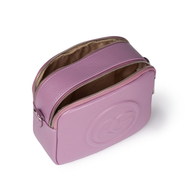 Roberta Gandolfi Roberta Pelle camera e crossbody in pelle con doppio scomparto e tracolla staccabile Nuova