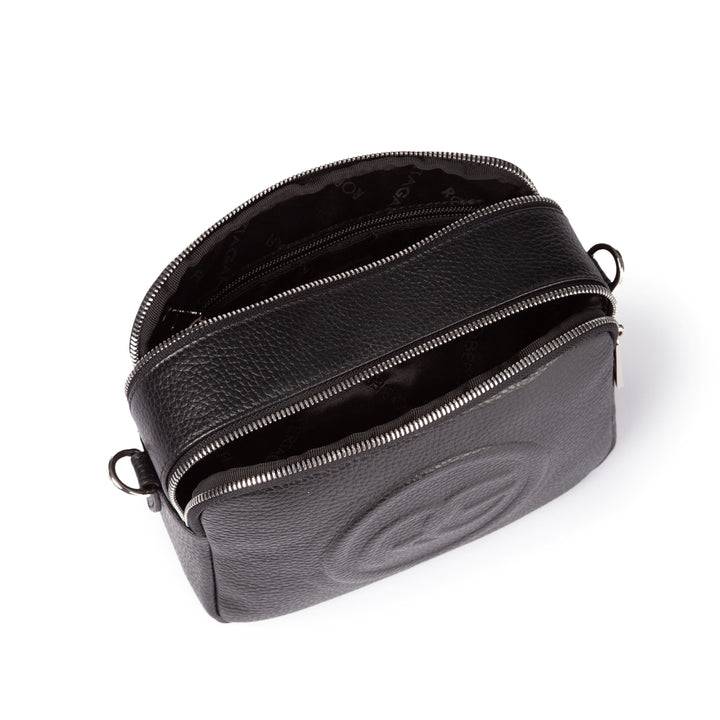 Roberta Gandolfi Roberta Pelle camera e crossbody in pelle con doppio scomparto e tracolla staccabile Moda