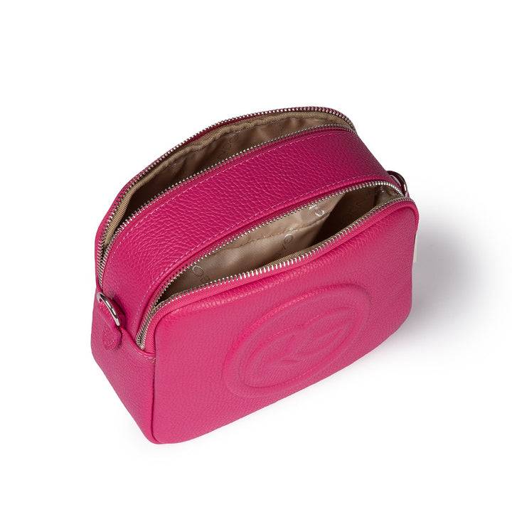 Roberta Gandolfi Roberta Pelle camera e crossbody in pelle con doppio scomparto e tracolla staccabile Italy
