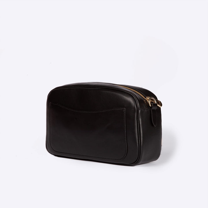 Roberta Gandolfi Dafne pony camera in pelle stampa animalier con tracolla staccabile Nuovo