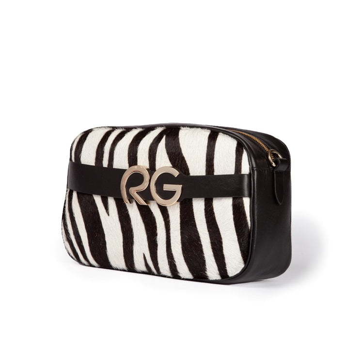 Roberta Gandolfi Dafne pony camera in pelle stampa animalier con tracolla staccabile Vendita
