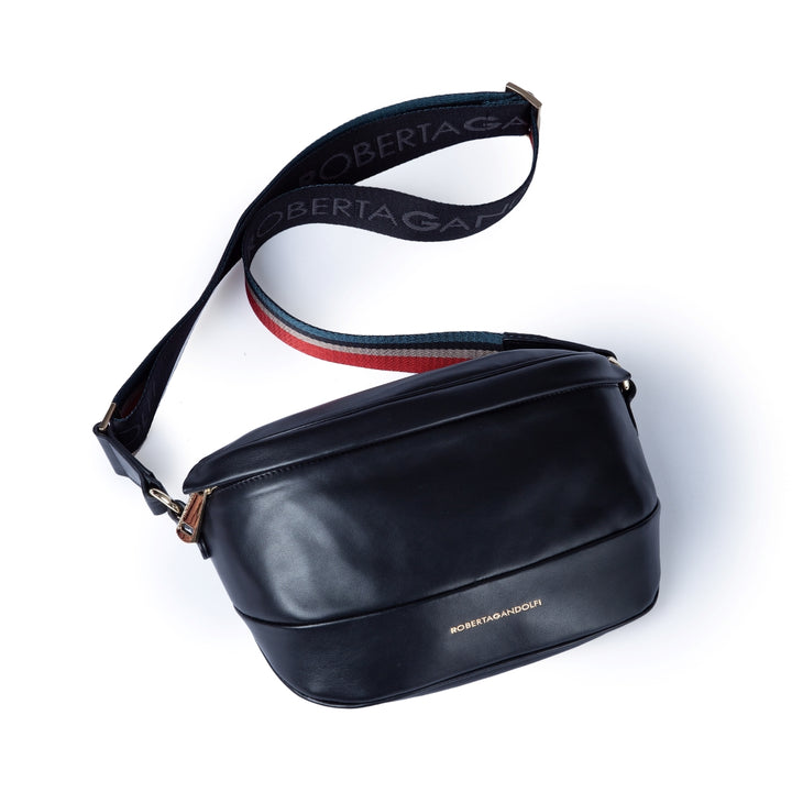 Roberta Gandolfi Micol Belt Bag in pelle con tracolla regolabile e catena amovibile Outlet