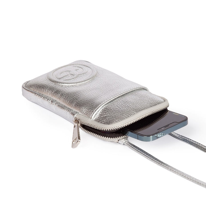 Roberta Gandolfi RG Phone holder in pelle di vitello con tracolla staccabile e regolabile Spedizione Gratuita